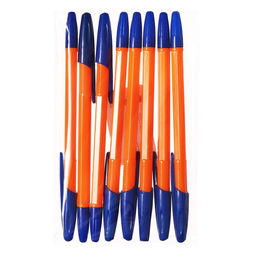 Набор ручек шариковых 8 шт. LANCER Office Style 820 узел 0.7 синий, корп. оранж неон  фото 5