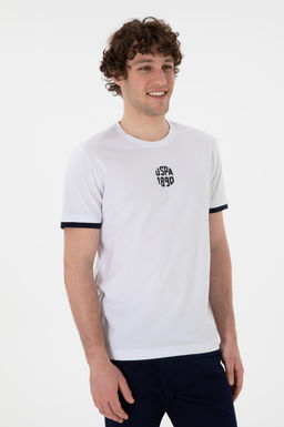 Erkek Regular Fit Bisiklet Yaka Beyaz Ti__rt Sepette S_rpriz _ndirim - U.s. polo assn фото 3