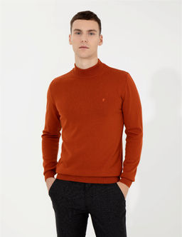 Bak_r Slim Fit Yar_m Bal_k__ Yaka Basic Triko Kazak - Pierre cardin фото 2