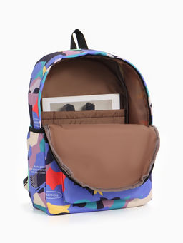 Рюкзак школьный на молнии, с карманами, с абстрактным рисунком, размер 30?13?42 см, с принтом, чёрный