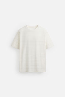 STRIPED IRREGULAR TEXTURE T-SHIRT - Zara фото 6