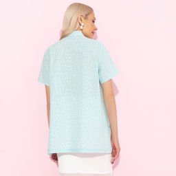 Рубашка из хлопка Позитивный посыл (мятный) - Charutti фото 5