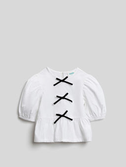 ACOOLA / Блузка детская для девочек Shai_bl белый  фото 3