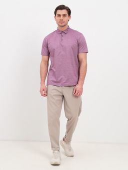 Джемпер мужской с воротником поло короткий рукав GREG G144-PM1246T-LT1635 (бордо)  фото 5