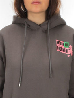 KD722 DK. GRAY Худи женское на флисе