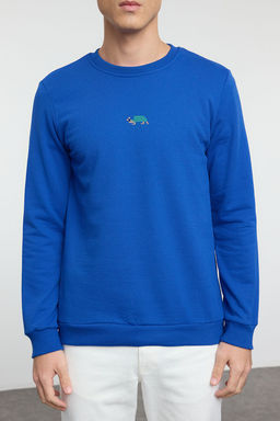 TRENDYOL MAN Tas Regular/Normal Kesim Bisiklet Yaka Etamin Hayvan Nak?sl? Sweatshirt TMNAW25SW00158 - Trendyolmilla фото 12