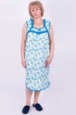 Арт. 6145 Ночная сорочка без рукав Цвет:ассорти