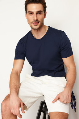 TRENDYOL MAN Vizon Slim/Dar Kesim Basic V Yaka K?sa Kollu %100 Pamuklu T-Shirt TMNSS19BO0002 - Trendyolmilla фото 23