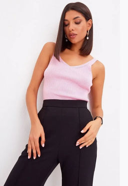 K11637 Топ вязаный СВ_РОЗОВЫЙ