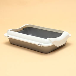 Туалет средний с бортом 36×26×9, серый/белый