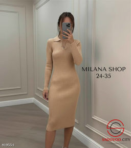 Платье женское поло однотонное