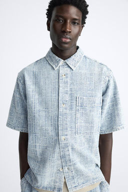 JACQUARD DENIM SHIRT - Zara фото 2