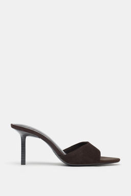 SPLIT SUEDE HIGH-HEEL SANDALS - Zara фото 8