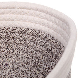 Корзинка плетёная интерьерная "ЭЛИНГАРТ", цвет бежевый/белый, 33*28*12см, (лейбл селфи)