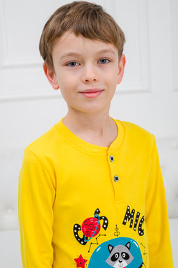 Пижама детская из интерлока Улыбка енот в нло - Амадэль фото 13