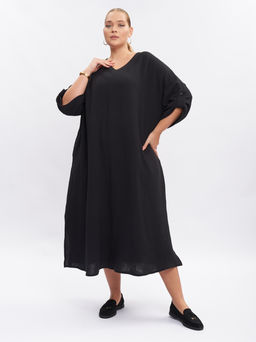 Платье из муслина PP66501BLK01