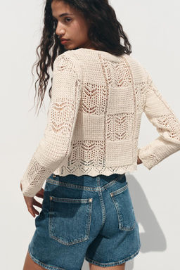 POINTELLE KNIT CARDIGAN - Zara фото 3