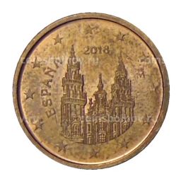 1 евроцент 2018 года Испания