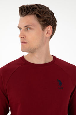Мужской бордово-красный базовый свитшот Неожиданная скидка в корзине - U.s. polo assn фото 2