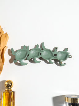 Крючки декоративные чугун "Четыре черепахи" 21,5х7х2 см