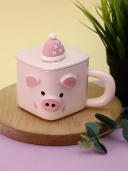 Кружка Cubic animal, pig, pink (350 ml)