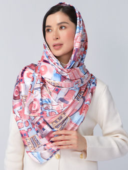 Большой, мягкий, тонкий и очень нежный двусторонний палантин с рисунком - Tantino фото 5