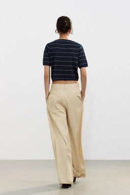 STRIPED KNIT CROPPED JACKET - Zara фото 4