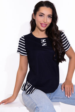 Блузон На своем месте (тёмно-синий) - Эльза фото 2