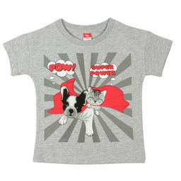 CRB wear/CWK 62503-1 Футболка для девочки, серый меланж/Ex.Cherubino фото 2