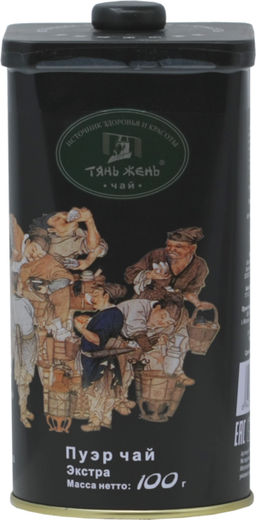Тянь Жень. Китайский Пуэр 100 гр. жест.банка