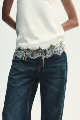CONTRASTING METAL KEY BELT - Zara фото 3