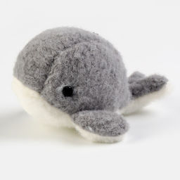 Мягкая игрушка Кит на брелоке, 11 см, цвет серый