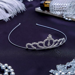 Диадема для волос «Блум», 3.5 см, серебро