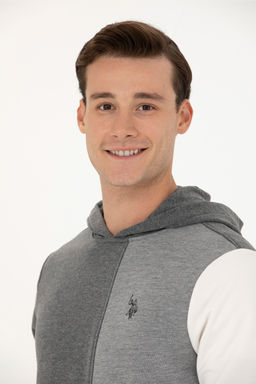 U. S. Polo Assn Мужской свитшот антрацитового меланжа - U.s. polo assn фото 2