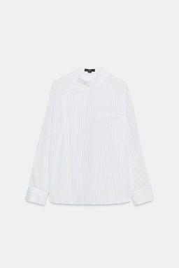 CAMISA PECHERA ZW COLLECTION / Blanco / Marino - Zara фото 3