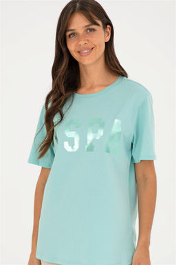 U. S. Polo Assn / Женская базовая футболка с круглым вырезом зеленого цвета - U.s. polo assn фото 3