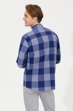 U. S. Polo Assn / Мужская синяя рубашка в клетку - U.s. polo assn фото 17