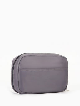 Косметичка дорожная на молнии с карманом, на подкладке, серая - Simaland фото 4
