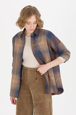 U. S. Polo Assn Женская коричневая рубашка с длинным рукавом