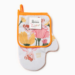 Набор кухонный «Доляна. Весна»: варежка 20×28 см, прихватка 17×17 см, 35% хлопок, 65% п/э
