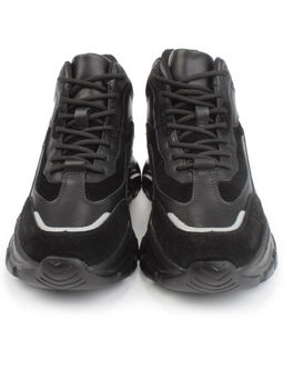 05-P99-1Z BLACK Кроссовки женские зимние (натуральная и искусственная кожа, шерсть)