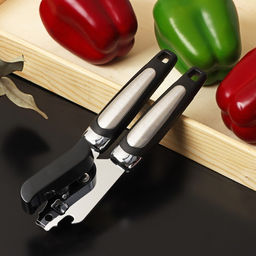 Нож консервный Доляна «Элим», 20 см, чёрный