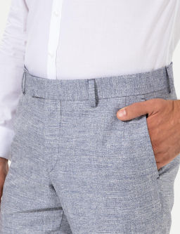 Синие зауженные брюки из ткани - Cacharel фото 6