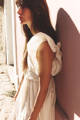 RUFFLED CONTRAST DRESS - Zara фото 5