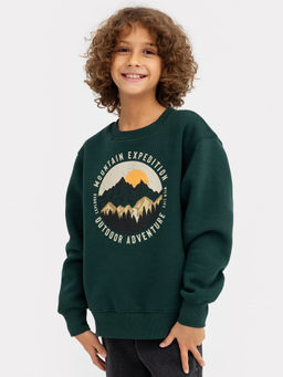 Джемпер для мальчиков зеленый с печатью - Mark formelle фото 8