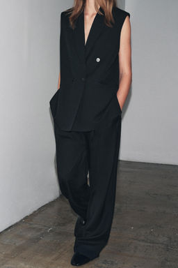 ZW COLLECTION OVERSIZE DOUBLE-BREASTED WAISTCOAT - Zara фото 3