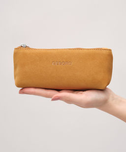 Замшевая косметичка Deboro 17-96 светло-желтый