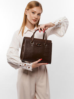 LACCOMA сумка WJD6707-коричневый эко кожа хлопок