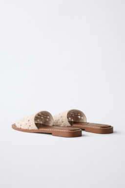 CROCHET FLAT SANDALS - Zara фото 4