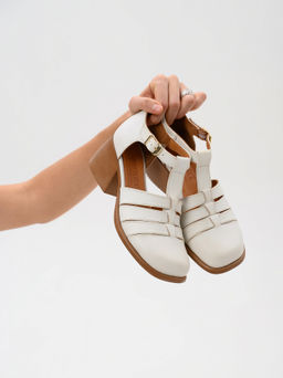 Босоножки 5036.23663bе.Вакса белый+коричневый